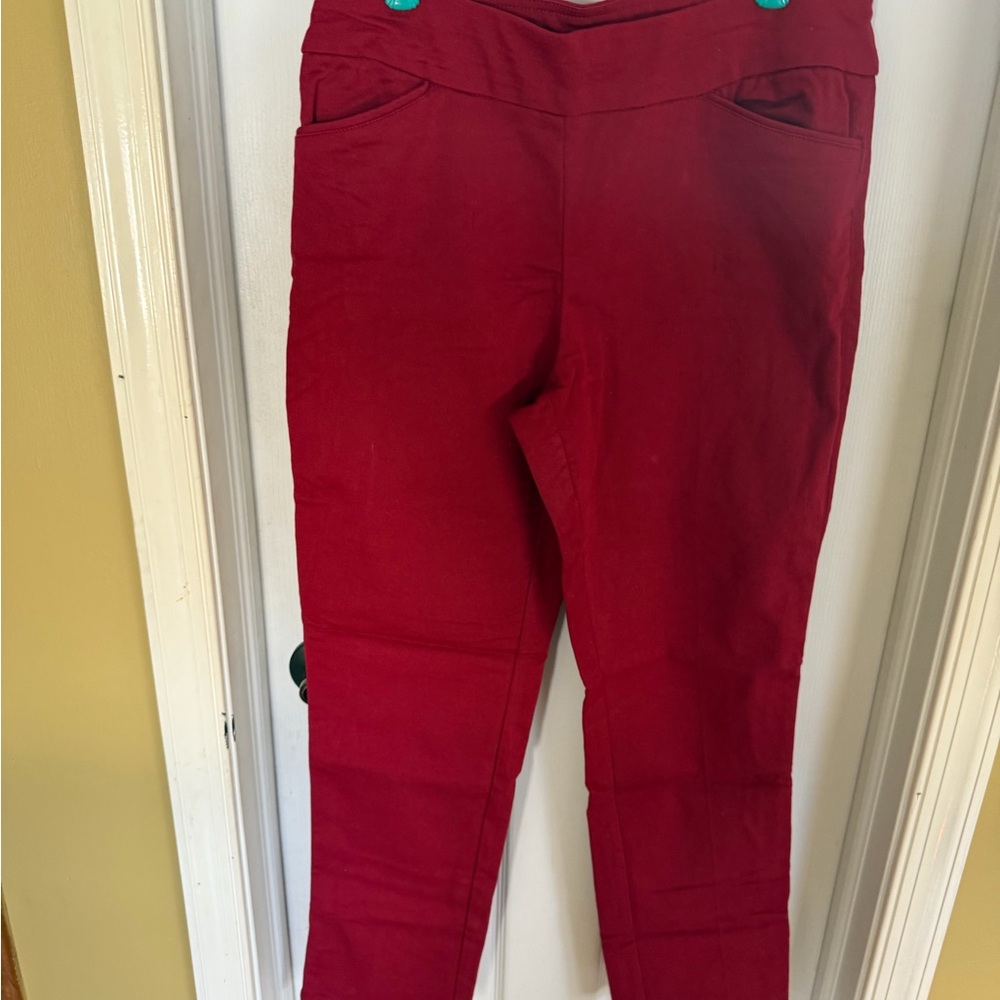 Croft & Barrow Burgundy Stretch Pants